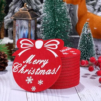 10 cm Veselé Vianoce Cítil Dráha Vianočná Vločka Plochy Dekor Večera Placemat Nový Rok Strany Domácej Kuchyni Stôl Dekorácie