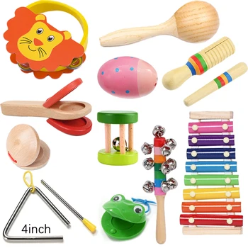 11Pcs Deti, Detské Hudobné Nástroje Nastaviť Montessori Hračky Pre 2 3 4 5 6 Rokov, Deti Raného Vzdelávania Brinquedos Infantil