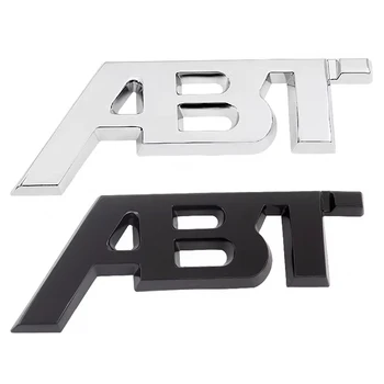 3d Kovové Listy Pre Auto Audi Logom ABT Znak, Odznak Q5 Q7 RS3 8V RS4 RS6 A4 B9 A6 C7 C8 RS7 A8 SQ7 ABT Nálepky Gril Príslušenstvo