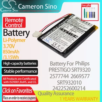 CameronSino Batérie Philips PRESTIGO SRT9320 2577744 2669577 SRT932010 hodí Philips 242252600214 Diaľkové Ovládanie batérie