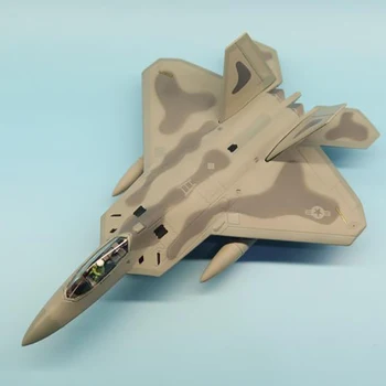 Diecast 1/100 Rozsahu Americký F22 Raptor Stealth Fighter Zliatiny Model Simulácie Ozdoby Zbierku Hračiek Darček