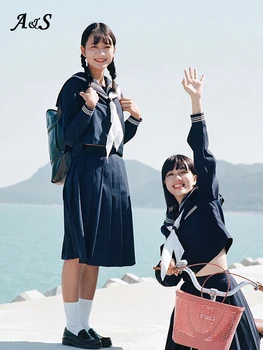 Japonský Školské Uniformy Plus Veľkosť JK Námorník Základné Cartoon Sladké Sailor Girl Jednotné Sady Študentov Kostým Ženy, Dievča, Kostým