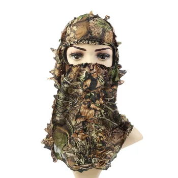 Kamufláž Maple Leaf 3D Masku na Tvár Ghillie Suit Taktické Sniper CamouflageHood Lov Rybolov Pokrývky hlavy Camo Klobúk a Rukavice