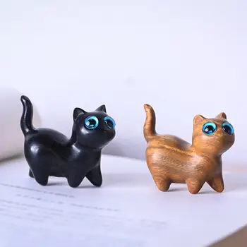 Kawaii Mačka Miniatúrne Figúrky Ručné Rezanie Kitty Socha Stôl Ozdoby Víla Záhrady Izba Dekor Darček K Narodeninám