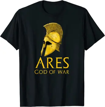 Staroveké Grécko gréckej Mytológii Boh Vojny Ares T-Tričko Krátky Rukáv Bežné Bavlnené O-Krku Lete Tees