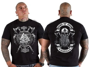 Vikingovia Nordish Odin Thor T-Shirt Wikinger Tričko Valhalla T-shirt
